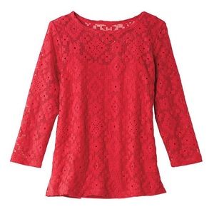 Avon Scarlet Mesh Top with Cami
